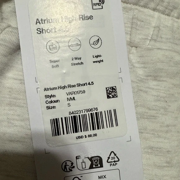 NWT ANTHOLOGY VARLEY Atrium High-Rise Short 4.5